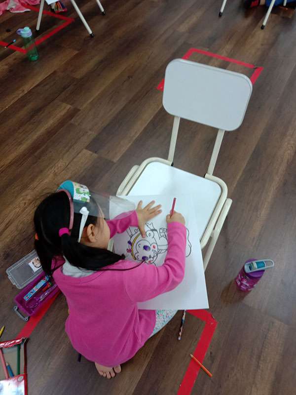 Drawing and colouring the Monkey King at Little Mandarin House and InspiraSeed Kindergarten